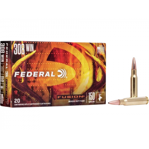 eral Fusion 308 Winchester 150 Grain Bonded Jacketed Soft Point Box Of 20 Ammo