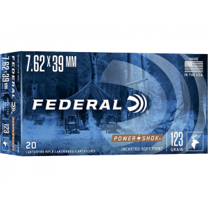 eral Power-Shok 7.62x39mm 123 Grain Jacketed Soft Point Box Of 20 Ammo