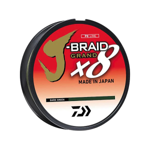Daiwa J-Braid X8 Braided Fishing Line 80lb 300yd Dark Green - Daiwa