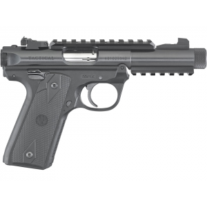 RUGER Mark Iv 22/45 Tactical 22lr Pistol 4.4" Threaded Barrel 10+1 Round Black