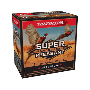 Winchester Super Pheasant Diamond Grade 12 Gauge Ammo 3 #5 Copper Plated Lead Shot 1-5/8 Oz Box Of 25 chester Super Pheasant Diamond Grade 12 Gauge 3 #5 Copper Plated Lead Shot 1-5/8 Oz Box Of 25 Ammo