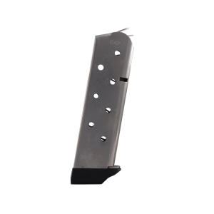 CM PRODUCTS Match Grade Magazine with Base Pad 1911 Government, Commander 45 ACP 8-Round Stainless Steel