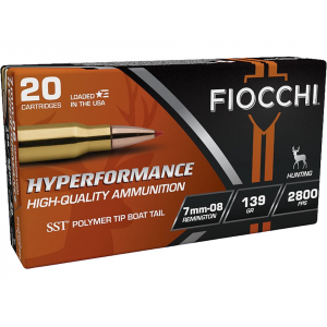 cchi Extrema 7mm-08 Remington 139 Grain Hornady SST (Super Shock Tip) Polymer Tip Box Of 20 Ammo