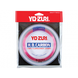YO-ZURI HD Carbon Disappearing Fluorocarbon Fishing Leader 80lb 30yd Pink