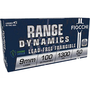 cchi Shooting Dynamics 9mm Luger 100 Grain Frangible Round Nose Lead Free Box Of 50 Ammo