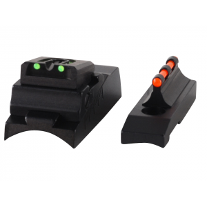 Williams Fire Sight Set CVA with Round Barrel Aluminum Black Fiber Optic Green - Williams