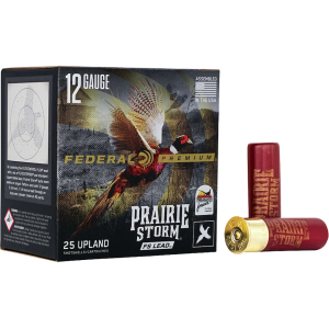 eral Premium Prairie Storm 12 Gauge 3 #4 Copper Plated Lead Shot 1-5/8 Oz Box Of 25 Ammo