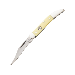 Bear & Son C3193 1/2 Folding Knife 2.375" Clip Point 1095 Satin Blade Delrin Handle Yellow - Bear & Son