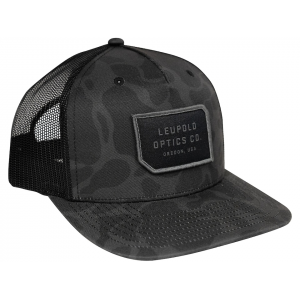 Leupold Mens Camo Trucker Hat Black - Leupold