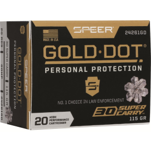er Gold Dot 30 Super Carry 115 Grain Bonded Jacketed Hollow Point Box Of 20 Ammo