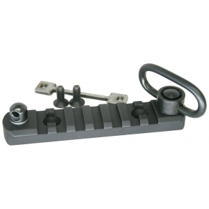 PRI Picatinny Rail with QD Sling Swivel for Gen III Free Float Handguard 4" Aluminum Matte - Pri