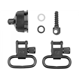 GrovTec Sling Swivel Set Remington 11-87 Magazine Cap with Swivel Stud Locking Swivels Rear Screw Swivel Stud 20 Gauge Steel Black - Grovtec