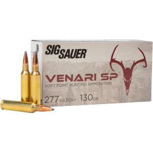 SIG Sauer Venari Sp 277 SIG Fury Ammo 130 Grain Jacketed Soft Point Box Of 20