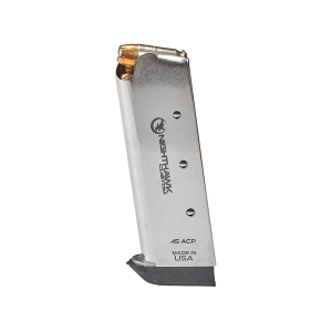 Nighthawk Custom Magazine with Base Pad 1911 Officer 45 ACP 7-Round Stainless Steel - Nighthawk Custom