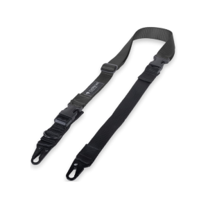 CrossTac Tactical Single/Double Point Rifle Sling with Hook Nylon Black