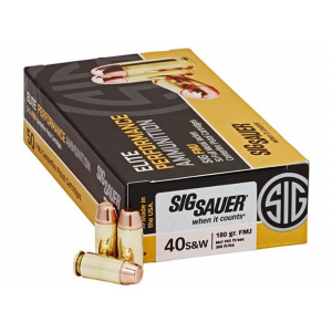  Sauer Elite Performance 40 S&W 180 Grain Full Metal Jacket Box Of 50 Ammo