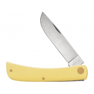 Case Sod Buster Jr Pocket Knife 2.8" Skinner Tru-Sharp Tumble Blade Synthetic Handle Yellow - Case