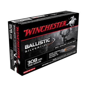 chester Ballistic Silvertip 308 Winchester 168 Grain Polymer Tip Box Of 20 Ammo