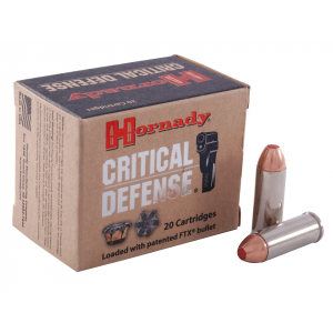 HORNADY Critical Defense 45 Colt (long Colt) Ammo 185 Grain HORNADY Ftx Polymer Tip Box Of 20