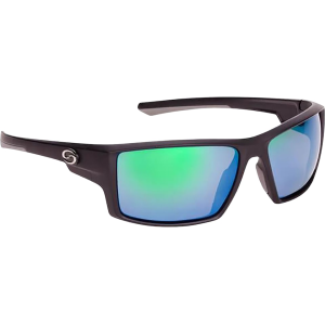 Strike King Men's S11 Optics Pickwick Polarized Sunglasses Matte Black Frame Green Mirror Lens
