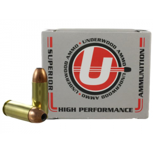 UNDERWOOD AMMUNITION Underwood 356 TSW Ammo 124 Grain Nosler Sporting Handgun Jacketed Hollow Point Box of 20