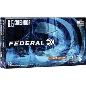 eral Power-Shok 6.5 Creedmoor 140 Grain Jacketed Soft Point Box Of 20 Ammo