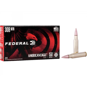 eral American Eagle 308 Winchester 150 Grain Full Metal Jacket Box Of 20 Ammo