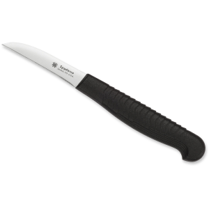 Spyderco Mini Paring Knife 2.25" MBS-26 Stainless Satin Blade Fiberglass Reinforced Nylon (FRN) Handle Black - Spyderco