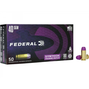 eral Syntech Training Match 40 S&W 180 Grain Federal TSJ Total Synthetic Jacket (TSJ) Box Of 50 Ammo