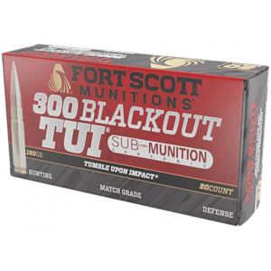 t Scott Munitions Subsonic TUI 300 AAC Blackout (7.62x35mm) 190 Grain Solid Lead Free Box Of 20 Ammo