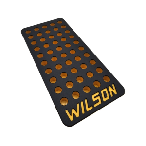 L.E. Wilson Reloading Tray 0.473 Hole Diameter 50-Round Plastic Black/Yellow - L.E. Wilson
