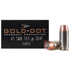 er Gold Dot 40 S&W 165 Grain Bonded Jacketed Hollow Point Box Of 20 Ammo