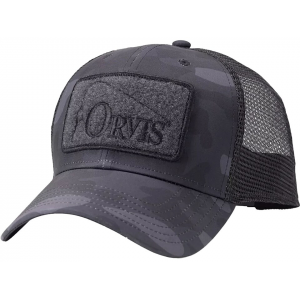 Orvis Mens 1971 Camo Trucker Hat Blackout Camo