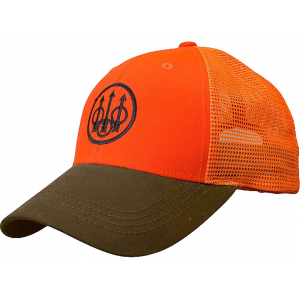 Beretta Mens Upland Trucker Hat Tobacco/Blaze Orange - Beretta