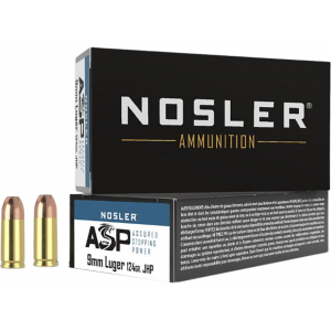 ler ASP 9mm Luger 124 Grain Jacketed Hollow Point Box Of 50 Ammo