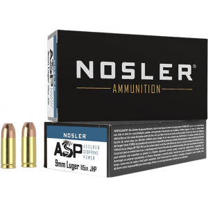ler ASP 9mm Luger 115 Grain Jacketed Hollow Point Box Of 50 Ammo