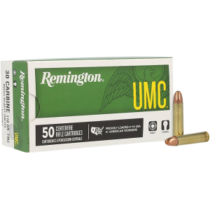Remington UMC 30 Carbine Ammo 110 Grain Full Metal Jacket Case of 500 (10 Boxes of 50) - Remington