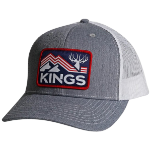 Kings Camo Men's Patriot Patch Hat Heather Gray/White One Size Fits Most