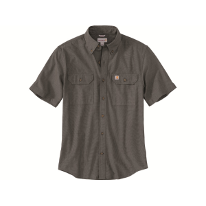 Carhartt Men's Loose Fit Midweight Chambray Short Sleeve Shirt Black Chambray 2XL