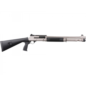 PANZER Arms M4 Semi Automatic 12 Gauge Shotgun 18.5" Nickel Barrel Black Pistol Grip