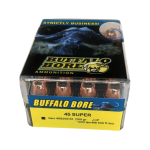 651815453200 BUFFALO Bore 45 Super Ammo 200 Grain Jacketed Hollow Point Box Of 20 651815453200 683018