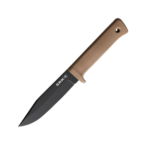 Cold Steel SRK Compact Fixed Blade Knife 5" Clip Point SK-5 Black Blade Kray-Ex Handle Desert Tan - Cold Steel