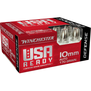 Winchester USA Ready Defense 10mm Auto Ammo 170 Grain Hex-Vent Jacketed Hollow Point Box Of 20 chester USA Ready Defense 10mm Auto 170 Grain Hex-Vent Jacketed Hollow Point Box Of 20 Ammo