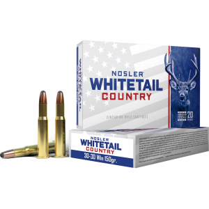 NOSLER Whitetail Country 30-30 Winchester Ammo 150 Grain Solid Base Jacketed Soft Point Box Of 20