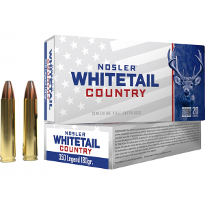 NOSLER Whitetail Country 350 Legend Ammo 180 Grain Straight Wall Jacketed Soft Point Box Of 20