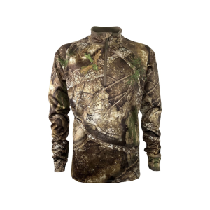MidwayUSA Men's Elk Fork Grid Fleece Quarter Zip Shirt Realtree APX Large - Midwayusa