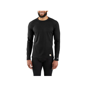 Carhartt Men's Force Midweight Waffle Long Sleeve Base Layer Shirt Black Large