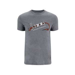 Simms Men's Hook & Loop Short Sleeve Crew Neck T Shirt Athletic Heather Medium