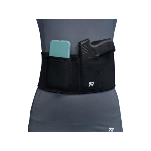 ROUNDED Large Belly Band Holster Ambidextrous Universal Neoprene Black