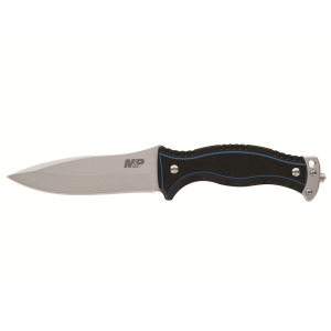 Smith & Wesson Officer Fixed Blade Knife 4" Spear Point 8Cr13MoV Stainless Blade G-10 Handle Black - Smith & Wesson